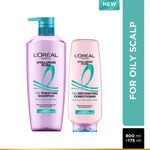 L’Oreal Paris Hyaluron Pure 72H purifying shampoo for fresh scalp & hydrated hair, (800 ml) + Conditioner for smooth tangle-free hair, (175 ml)