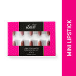 Iba Long Stay Creamy Matte Micro Mini Lipstick Kit | Bullet Matte Lipstick Set | Highly Pigmented and Long Lasting | Hydrating & Moisturizing Mini Lipsticks Set for Women | Mini Lipstick Pack | (Set of 10) 12 gm (1.2 gm Each)