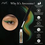 AYA Waterproof Holographic Eyeliner, Galaxy, 1.6 ml | Shimmery Finish| Monochrome Effect | Jojoba Oil, Castor Oil, Vitamin E, Chamomile Oil