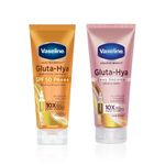 Vaseline Day Protection & Hydration Duo (Gluta Hya Antioxidant SPF 50 PA+++ Sunscreen – 175 ml + Gluta-Hya Dewy Radiance Lotion – 200 ml) Combo of 2