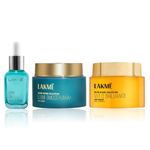 Lakme Night Repair & Glow Combo (Lumi Smooth AHA+BHA+PHA+B3 Cream 50 gm + Vitamin C Night Cream 50 gm + Lumi Smooth Serum 15 ml) Combo of 3