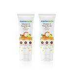Mamaearth Vitamin C Face Scrub for Glowing Skin With Vitamin C and Walnut For Skin Illumination 100 gm (Pack of 2)