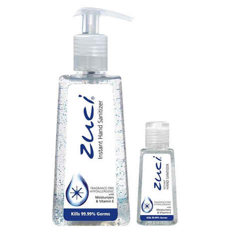 Buy Zuci Hand Sanitizer- Fragrance Free (Pack Of 250 ml & 30 ml) - Purplle