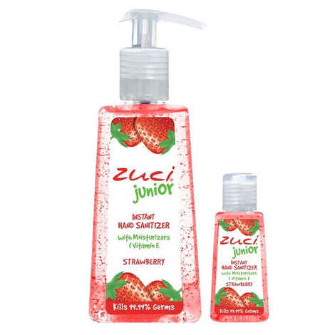 Buy Zuci Hand Sanitizer- Strawberry (Pack Of 250 ml & 30 ml) - Purplle