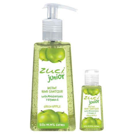 Buy Zuci Hand Sanitizer- Green Apple (Pack Of 250 ml & 30 ml) - Purplle