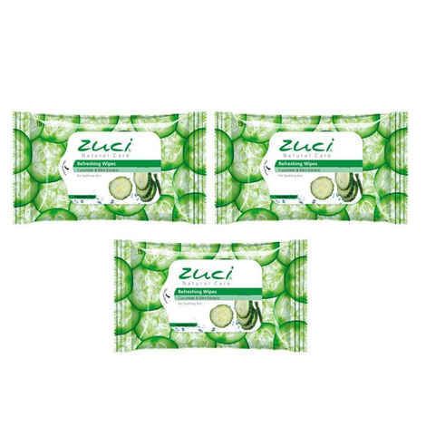 Buy Zuci Cucumber Mint Wet Wipes (Pack Of 3) - Purplle