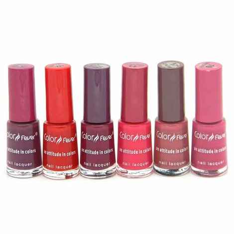 Buy Color Fever Color Cap Nail Polish Combo Offer (Red Brown) ( 5 ml x 6 pcs combo) - Purplle