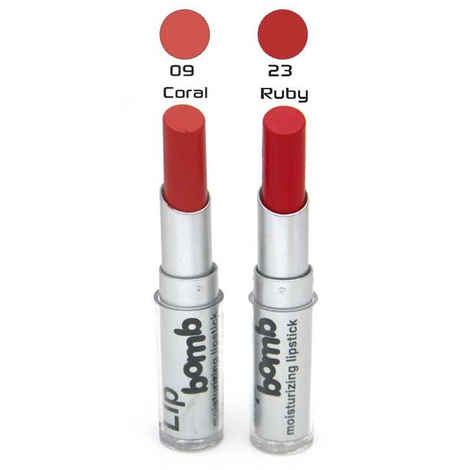 Buy Color Fever Lip Bomb Lipstick - Coral Red (3.2gx2 pcs combo) - Purplle