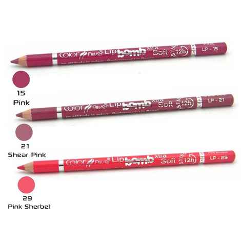 Buy Color Fever Lip Liner - Pink Sherbet Value Offer (1.9gmx3pcs combo) - Purplle
