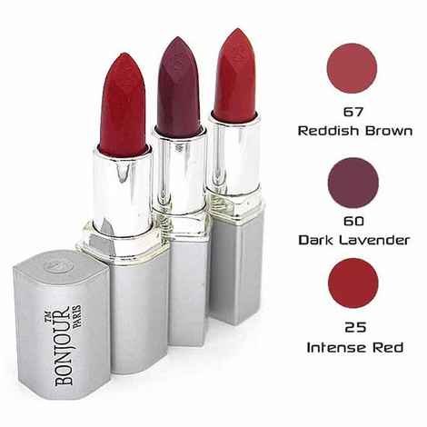 Buy Bonjour Paris Premium Lipstick Combo - Intense Red (4.2 g) - Purplle