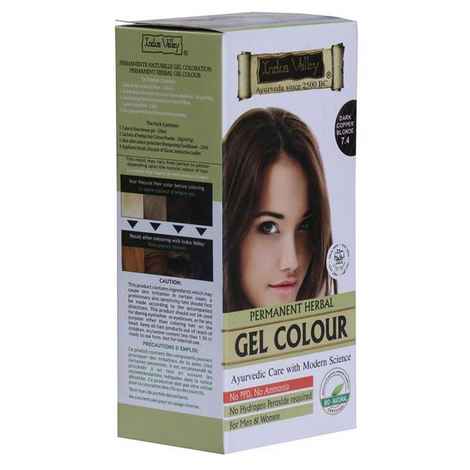 Buy Indus Valley Organically Natural Gel Colour Dark Copper Blonde 7.4 (276 g) - Purplle