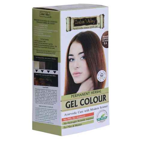 Buy Indus Valley Organically Natural Gel Colour Medium Copper Blonde 8.4 (276 g) - Purplle