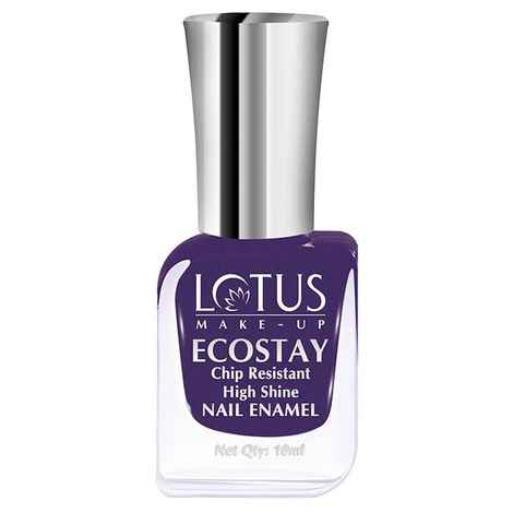 Buy Lotus Make-Up Ecostay Fantasy Nail Enamel Purple Dazzle | Easy to Apply | Glossy Finish | 10ml - Purplle