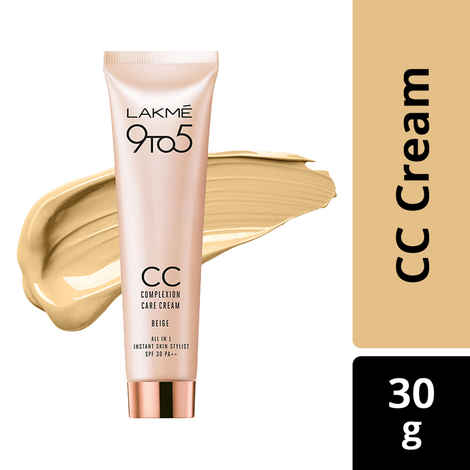 Lakme 9 to 5 Complexion Care Face Cream | Enhances Glow | Tinted Moisturiser | Beige | 30G