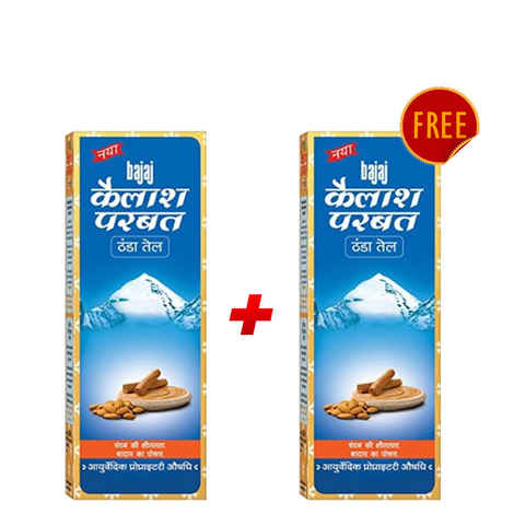 Buy Bajaj Kailash Parbat Cooling Oil (200 ml) Buy 1 Get 1 Free - Purplle