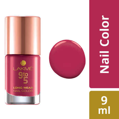 Buy Lakme 9 to 5 Long Wear Nail Color Berry Business - Purplle