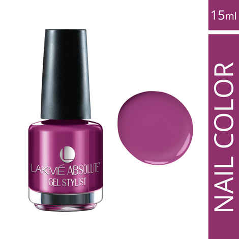 Buy Lakme Absolute Gel Stylist Nail Color Fuchsia Twinkle (15 ml) - Purplle