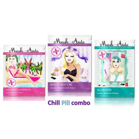 Buy MaskerAide Chill Pill Combo 3 Facial Sheet Masks - Purplle