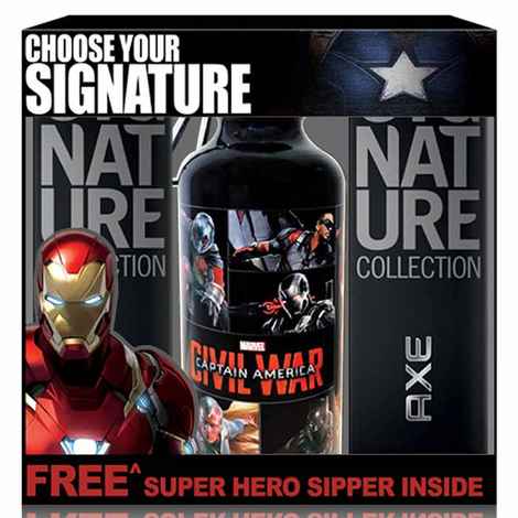 Buy Buy 2 AXE Signature Body Perfumes (122 ml) & Get 1 Captain America Sipper Free - Purplle