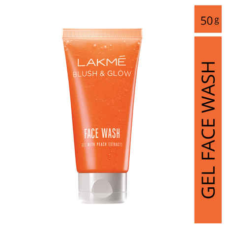 Buy Lakme Blush & Glow Peach Gel Face Wash (50 g) - Purplle