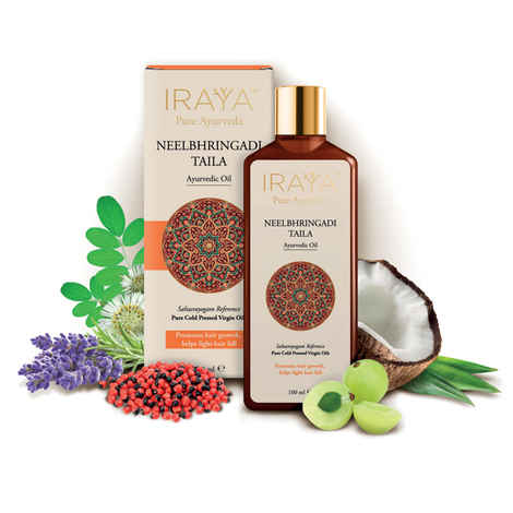 Buy Iraya's Pure Virgin Cold Pressed Neelbhringadi Ayurvedic Hair Oil (100 ml) - Purplle