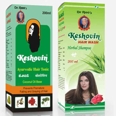 Buy Dr.Rao's Combo Of Keshovin (Herbal Hair Tonic)(200 ml) + Keshovin Hair Wash (200 ml) - Purplle