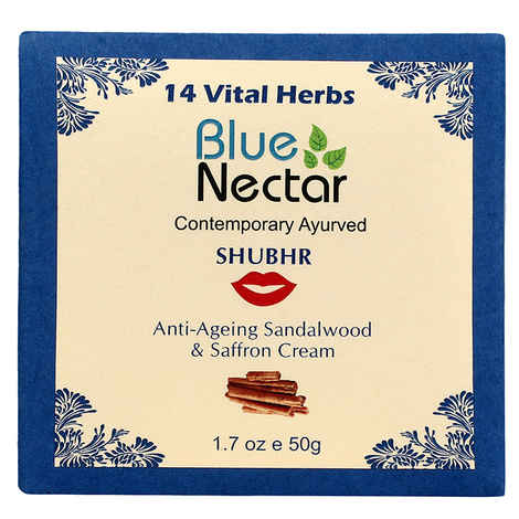 Buy Blue Nectar Anti Ageing Sandalwood & Saffron Face Cream For Women (50 g) - Purplle