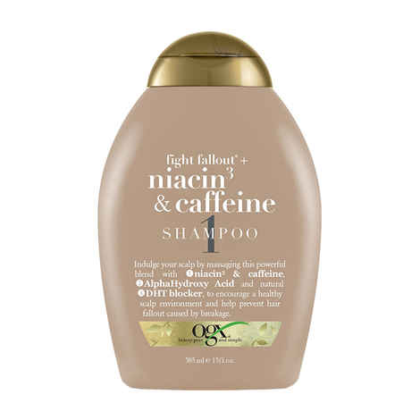 Buy OGX (Organix) Fight Fallout + Niacin3 & Caffeine Shampoo 13.Oz - Purplle