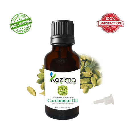 Buy Kazima Cardamom Essential Oil 100% Pure Natural & Undiluted Oils (15 ml) - Purplle