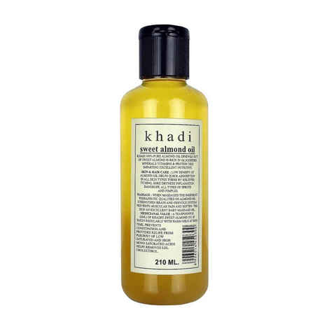 Buy Khadi Sweet Almond Oil 210 ml - Purplle