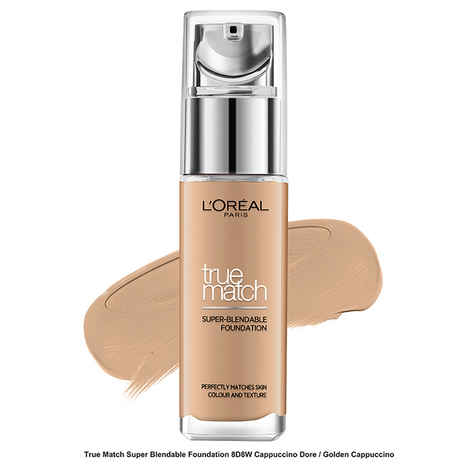 Buy L'Oreal Paris True Match Liquid Foundation D8W8 Golden Cappuccino (30 ml) - Purplle