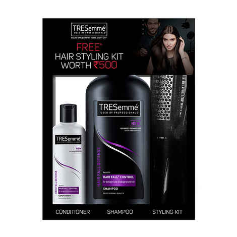 Buy TRESemme Hair Fall Defense Shampoo (580 ml) With Conditioner (85 ml) & Get A Salon Kit Free - Purplle