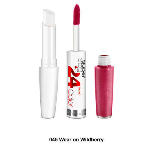 Buy Maybelline New York Superstay 2 Step Lipstics Wear on Wildberry ( 2.3 ml + 1.8 g) - Purplle