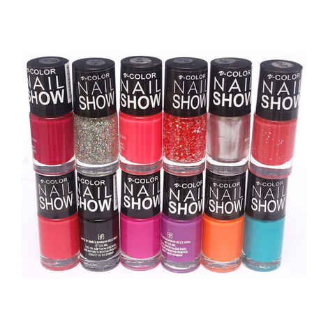 Buy V-Color Nail Show Polish Set of 12 Pcs. - Multicolor Set No. 5 - Purplle