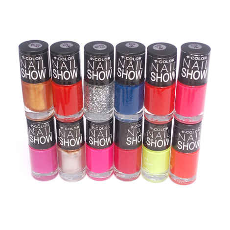 Buy V-Color Nail Show Polish Set of 12 Pcs. - Multicolor Set No. 9 - Purplle