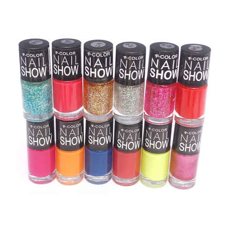 Buy V-Color Nail Show Polish Set of 12 Pcs. - Multicolor Set No. 12 - Purplle