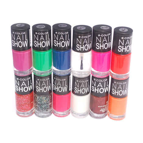 Buy V-Color Nail Show Polish Set of 12 Pcs. - Multicolor Set No. 16 - Purplle