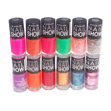 Buy V-Color Nail Show Polish Set of 12 Pcs. - Multicolor Set No. 20 - Purplle