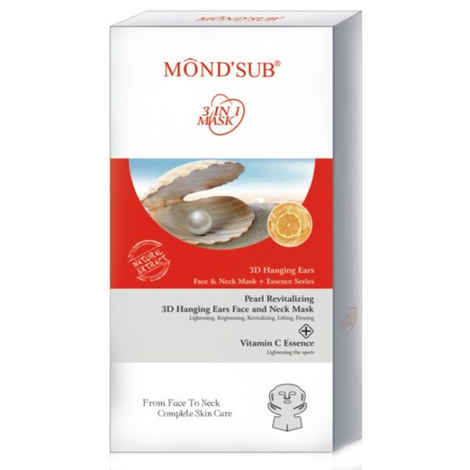 Buy Mond'Sub Pearl Revitalizing 3D Hanging Ear Face & Neck Pack Of 1 - Purplle