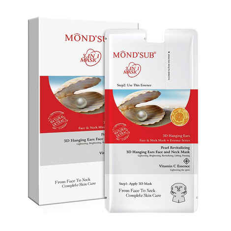 Buy Mond'Sub Pearl Revitalizing 3D Hanging Ear Face & Neck Pack Of 2 - Purplle
