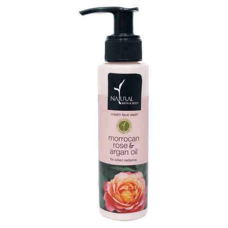 Buy Natural Bath & Body Morrocan Rose & Argan Oil Cream Face Wash (100 ml) - Purplle