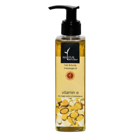 Buy Natural Bath & Body Vitamin E Hair & Body Massage Oil (200 ml) - Purplle