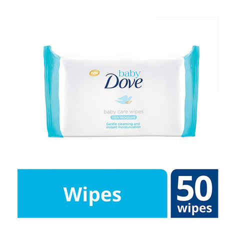Buy Dove Baby Wipes Rich Moisture 50 pcs - Purplle