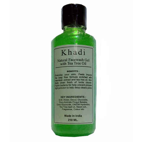 Buy Khadi Natural facewash Gel with Tea Tree Oil 210 ml - Purplle