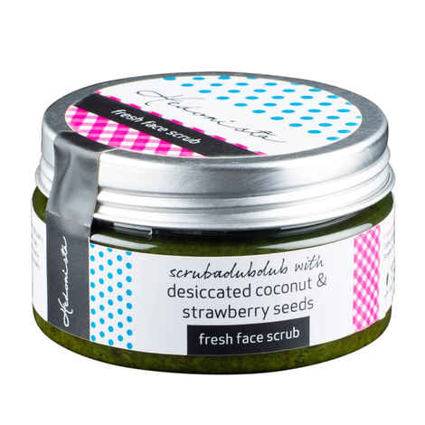 Buy Hedonista Fresh Face Scrub With Dessicated Coconut & Strawberry Seeds (105 g) - Purplle