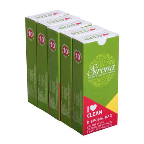 Sanitary Disposal Bag by SIRONA (50 Pcs - 5 Packs)