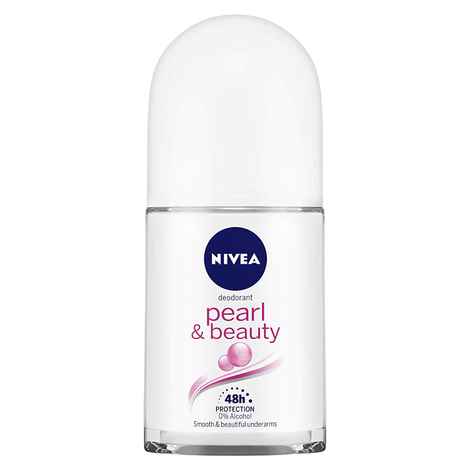 Buy Nivea Deo Roll-on- Pearl extracts & 0% Alcohol, for Smooth Underarms, 48H freshness and odour protection - Purplle