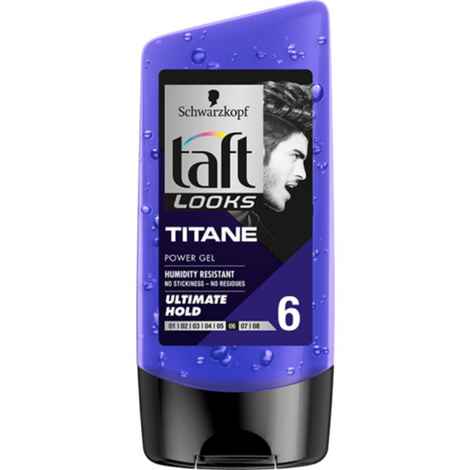 Buy Schwarzkopf Taft All Weather Looks Titane Power Gel Ultimate Hold (150 ml) - Purplle