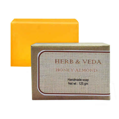 Buy Herb & Veda Honey Almond Bathing Bar (125 g) - Purplle