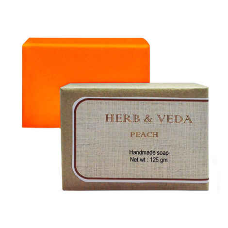 Buy Herb & Veda Peach Bathing Bar (125 g) - Purplle